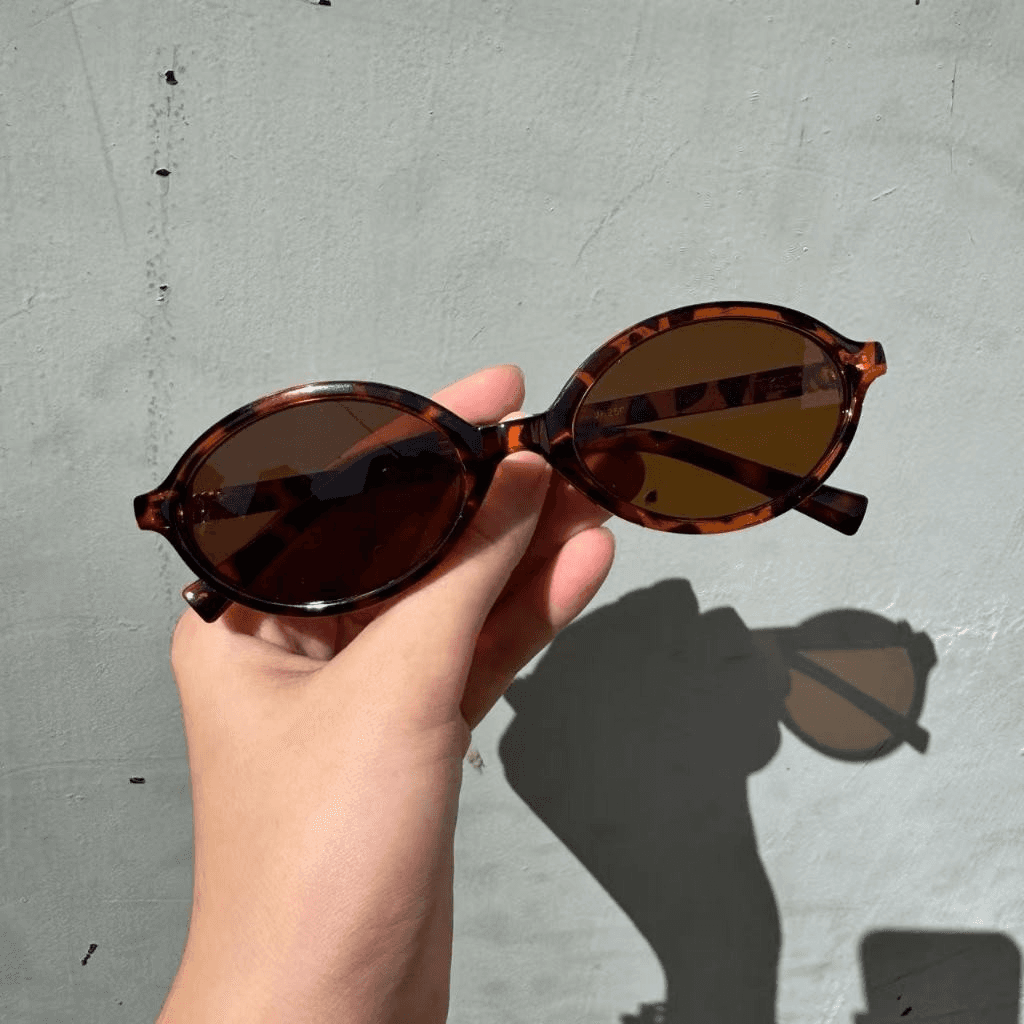 Óculos de Sol Feminino e Masculino Y2K Estilo Coreano Retrô Oval Moda