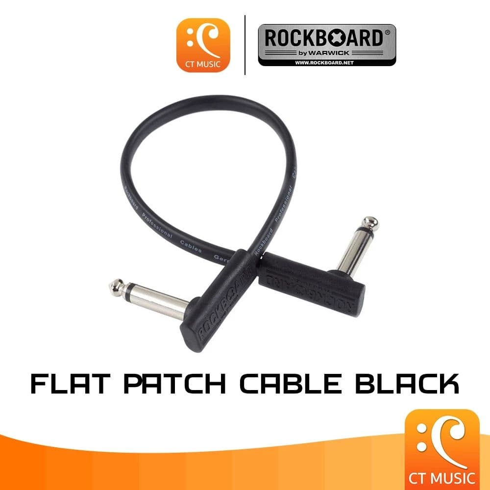 Cabo de Pedal Flat Rockboard (Preto) - Cabo de Conexão para Pedal de Efeito