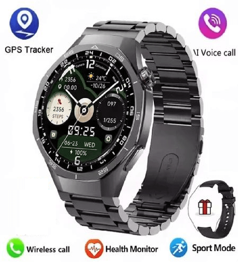 GT5 Pro HD AMOLED Smartwatch com GPS e NFC, Monitor de Frequência Cardíaca – Primavera 2026