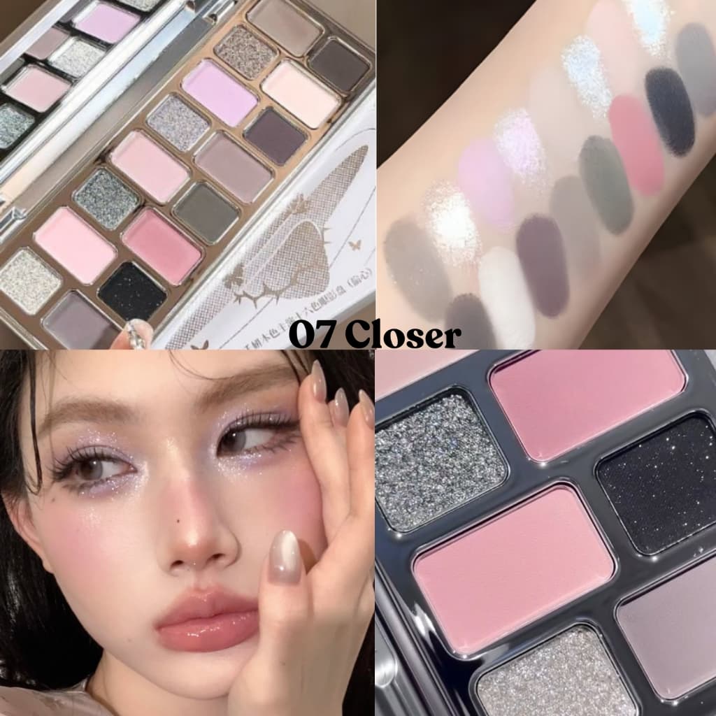 Paleta De Sombras Multifuncional , 16 Cores – Fosco , Brilhante E Cria Vários Visuales De Maquiagem