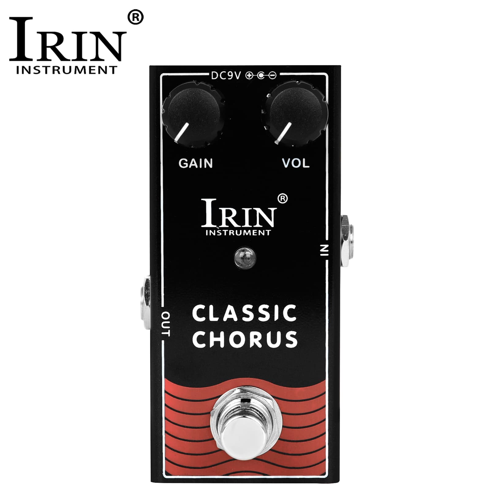 IRIN Pedal de Efeito de Chorus Clássico para Guitarra Elétrica, Mini Pedal Único True Bypass, Acessórios para Guitarra