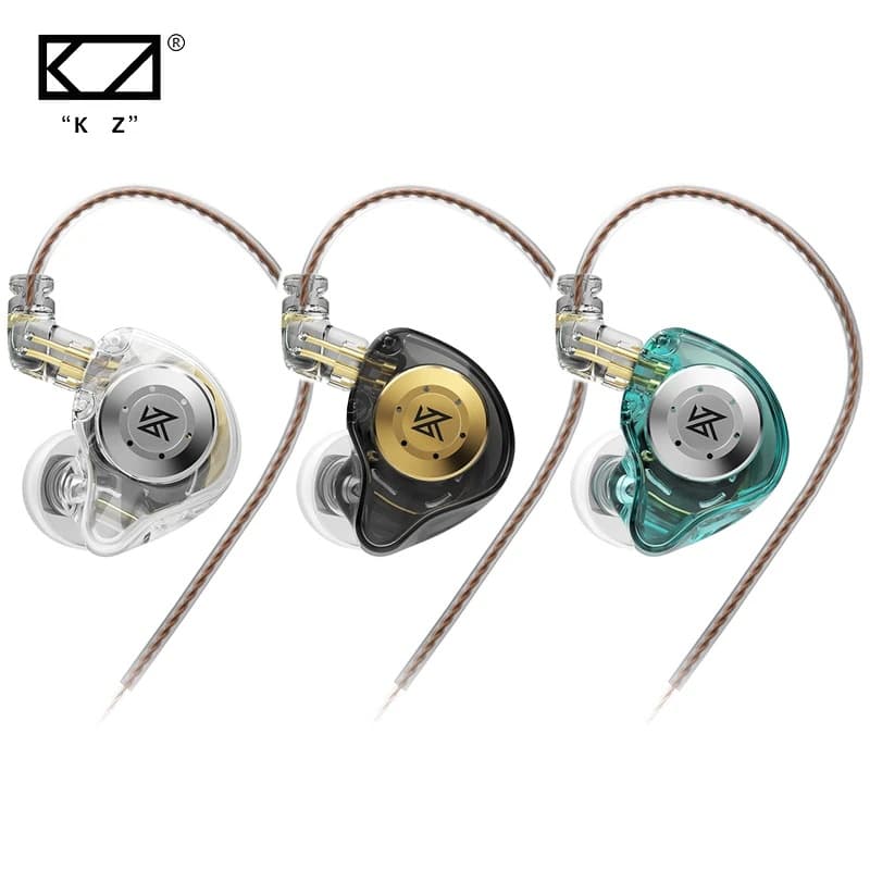 Fones de ouvido com fio KZ EDX Pro, fones de ouvido intra-auriculares, IEM TWS sem fio, fones de ouvido estéreo HiFi