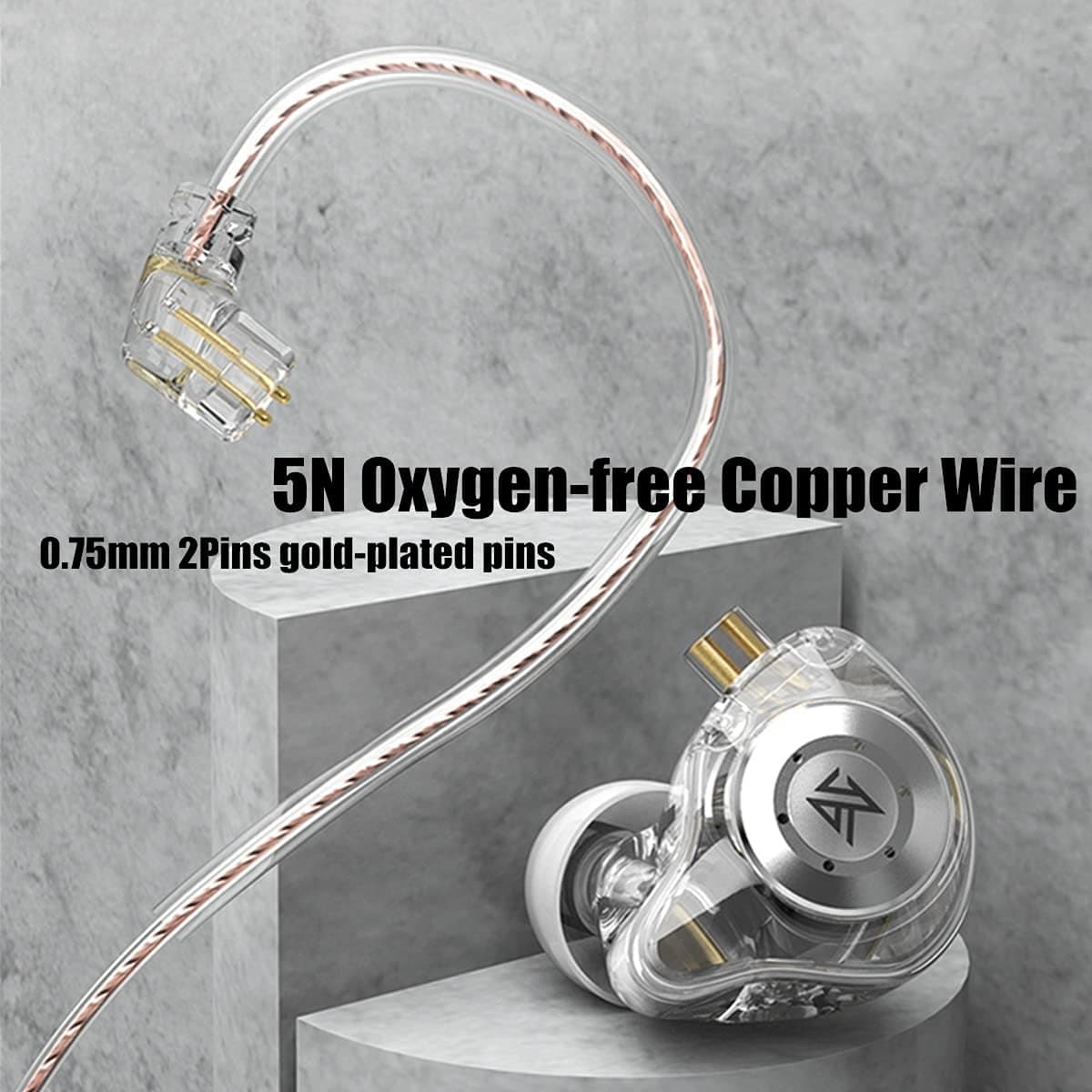 Fones de ouvido KZ EDX Pro com fio de 3,5 mm, fones de ouvido internos, TWS IEM, fones de ouvido sem fio, fones de