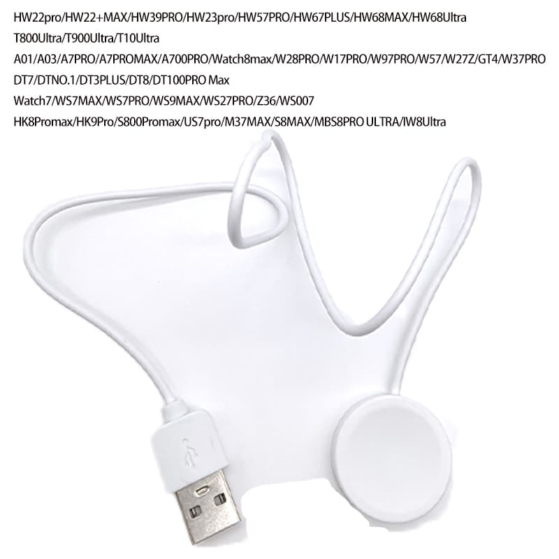 Cabo de Carregamento Magnético Universal para HW22pro/T800Ultra/W97PRO Smartwatch