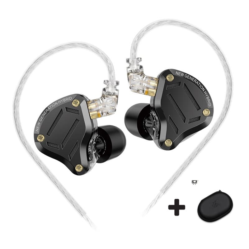 Fones de Ouvido Auriculares KZ ZS10 PRO 2, Intra-Auriculares, Monitor de Palco, Fones de Jogos com Fio, 1DD+4BA, Cabo