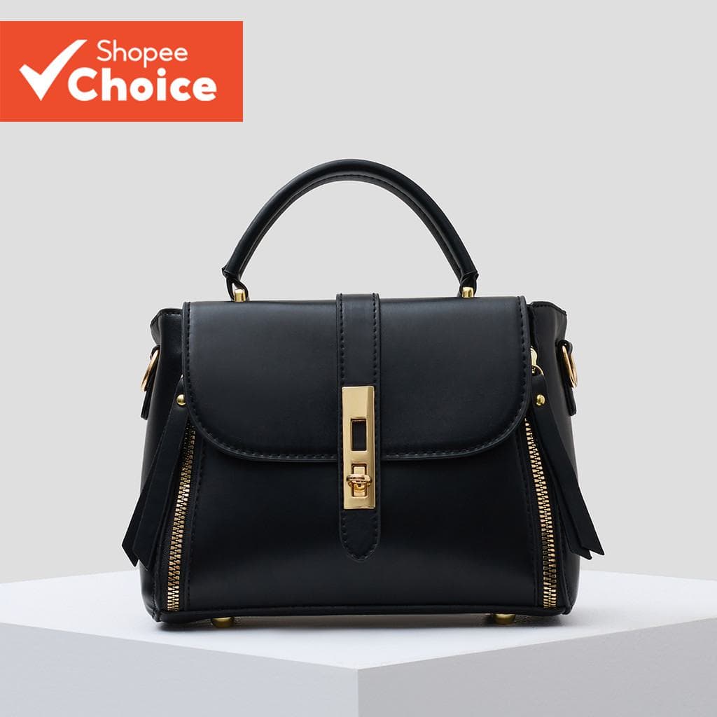 (Lovito Refine) Bolsa tiracolo pequena de couro macio com zíper portátil elegante e retrô para mulheres LFAR3127