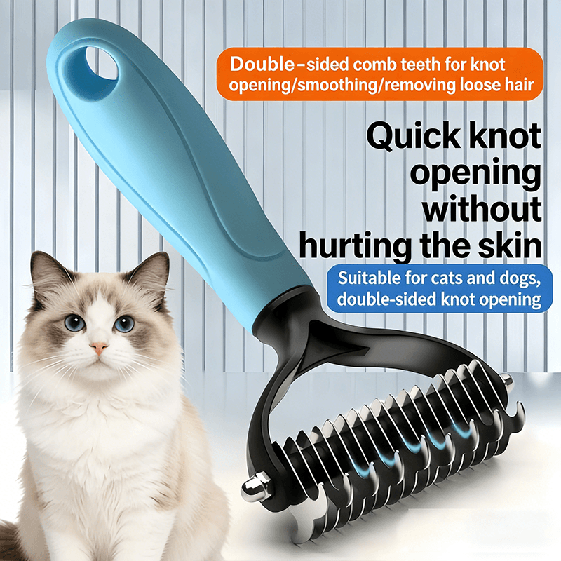 Pente Para Cuidados Com Animais De Estimação , Aço Inoxidável , Cães , Gatos , Removedor De Derramamento , Navalha Sisir