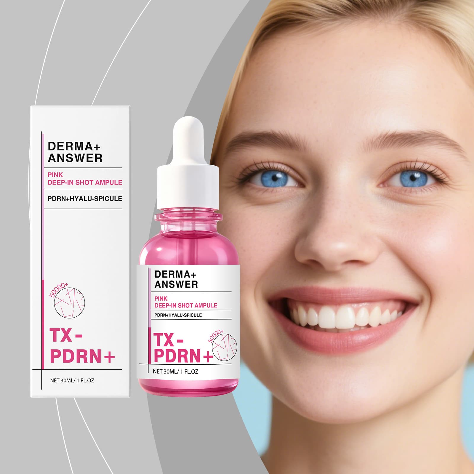 Essência Hidratante e Antienvelhecimento & Sérum Facial de Ácido Hialurônico para Redução de Rugas e Clareamento,