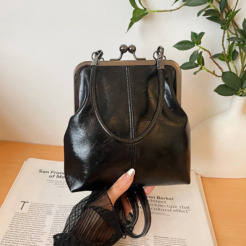 Estilo Vintage Feminino Bolsa de mão Marrom Designer Versátil Bolsa a tiracolo em couro PU Bolsas de concha feminina