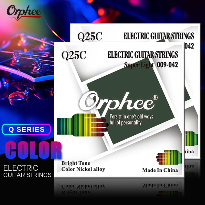 Cordas de Violão Elétrico Orphee, Núcleo Hexagonal de Aço Carbono de Alta Resistência, Acessórios para Instrumentos