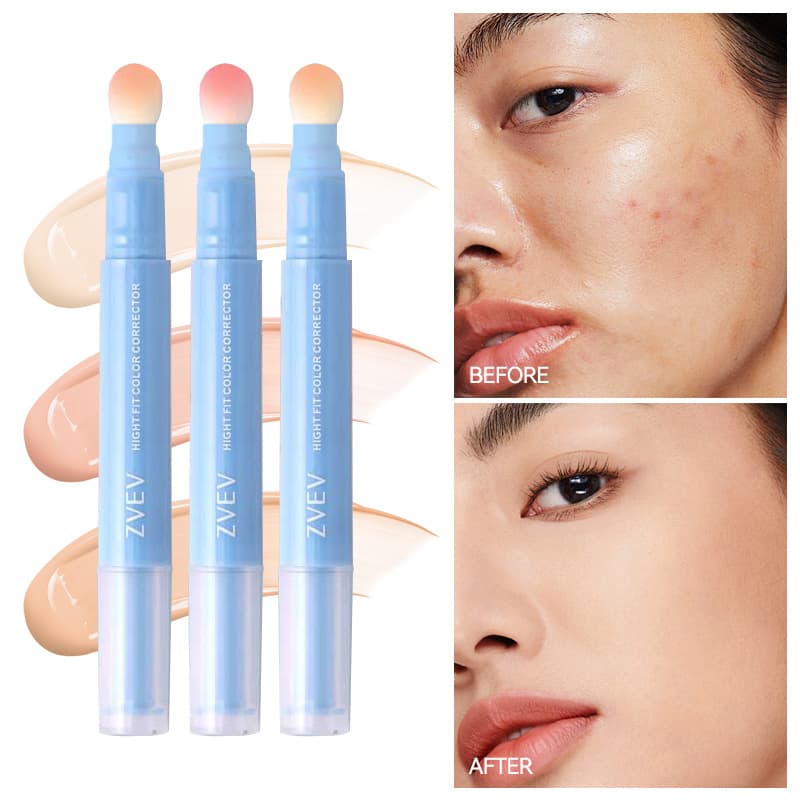 Caneta Corretiva Hidratante ZVEV, Ilumina e Dura Muito, Perfeita para Olheiras e Manchas