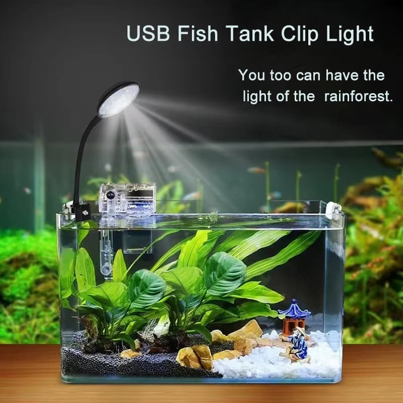 Usb Aquário Lâmpada Led Mini À Prova Dwaterproof Água Espectro Completo Luz Do Tanque De Peixes Regulável Para Planta Cr