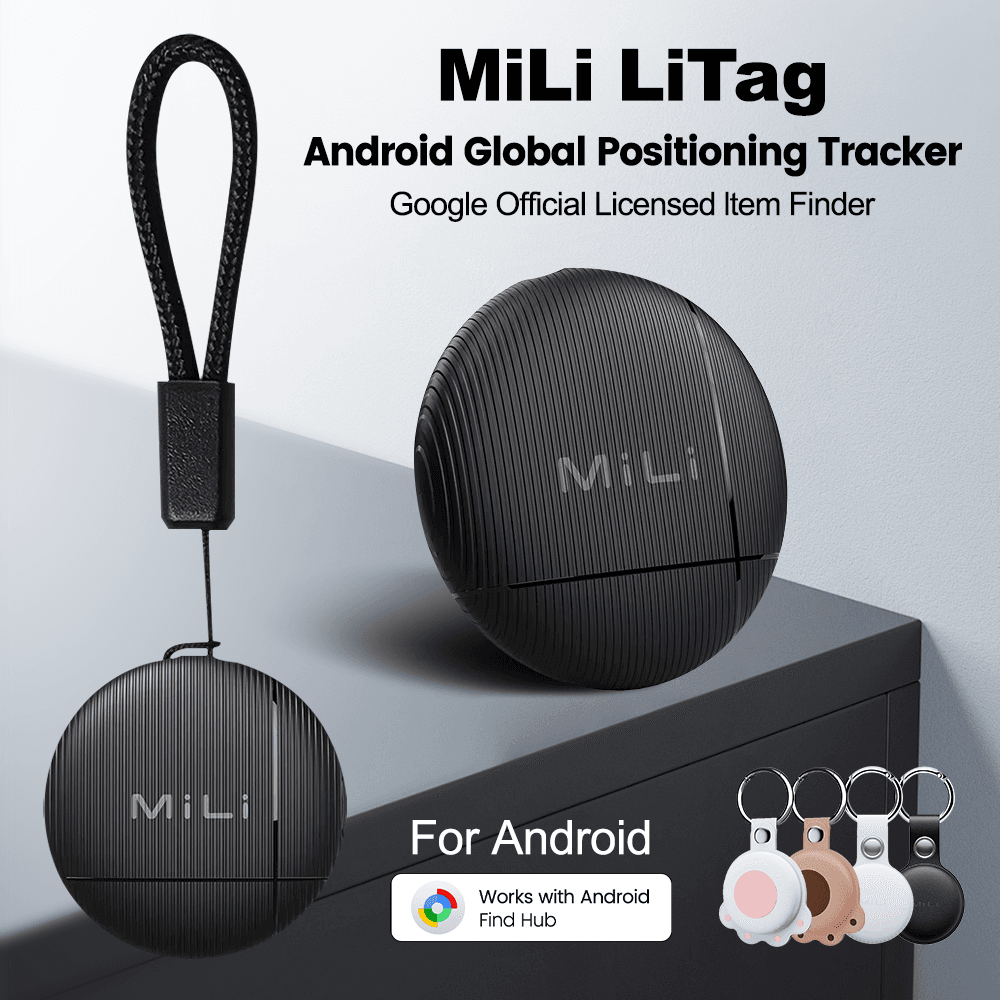 MiLi Smart Tag para Android Google Encontre Hub App, Rastreador Litag, Localizador de Itens, Bateria Substituível,