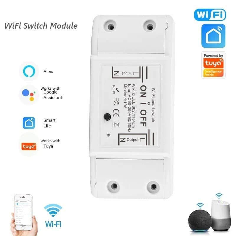 Módulo Tuya Diy mini Interruptor Inteligente Wi-Fi-Controle De Voz Com Temporizador De Aplicativo De Vida