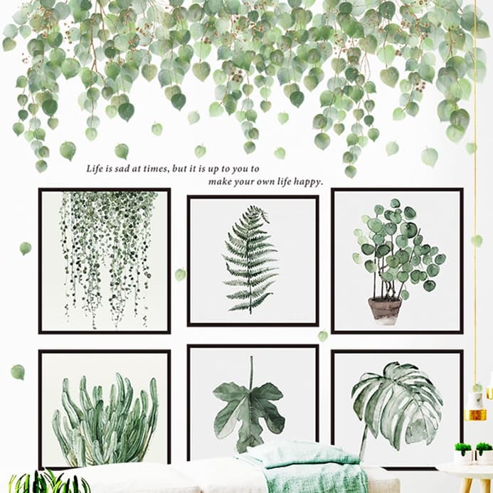 HJ65 Decorações de quarto Flamingo Adesivos de parede Adesivos de parede para quarto Layout fresco