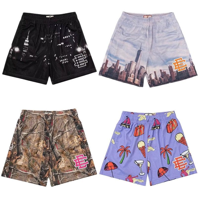 EE Básico Curto Novo YORK CITY SKYLINE Calção casual Masculino Esportivo Calça De Verão De Ginástica Malha Masculina