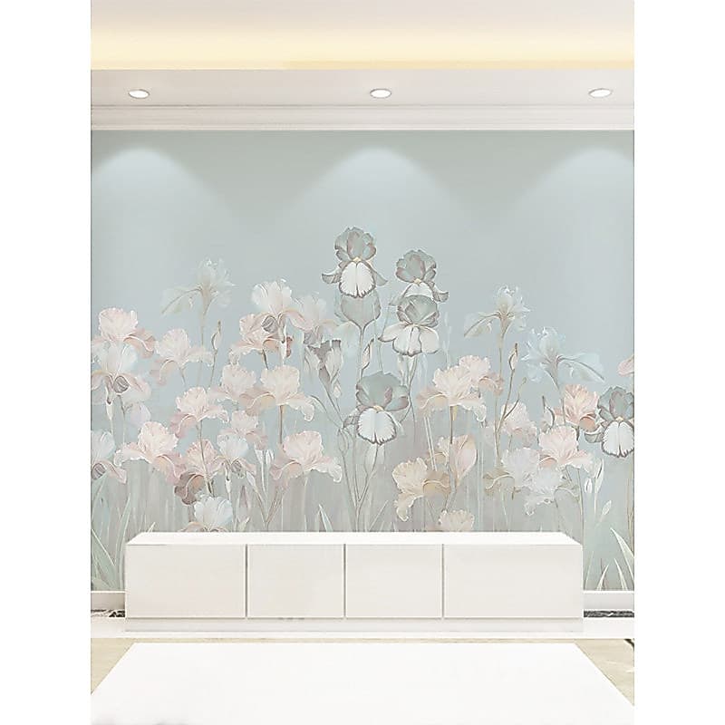 Nordic pequeno fresco papel de parede simples e moderno TV fundo papel de parede quarto planta Mural sem costura