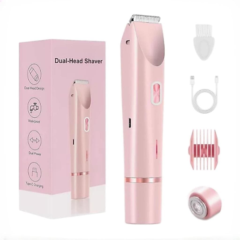 TanveraGlowtrim2-em-1Cortador de Pelos para Biquíni e Corpo (Rosa)