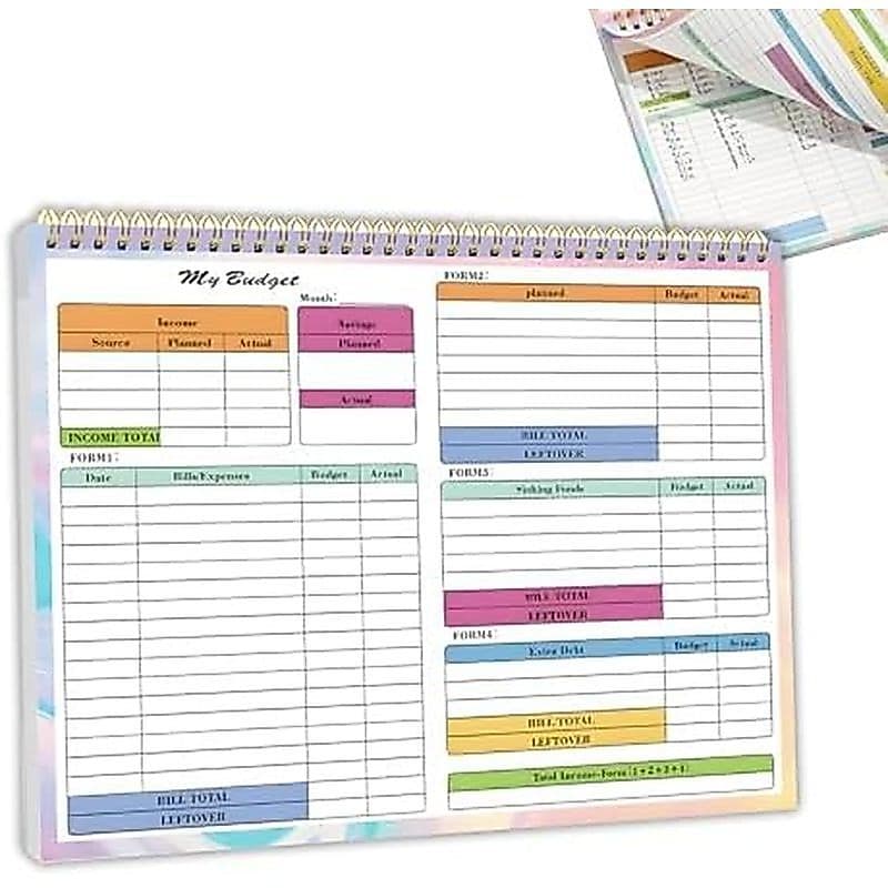Livro De Despesas Domésticas – Diariamente & amp ; Planejador De Orçamento Semanal , Caderno Rastreador De Contas B5 Par