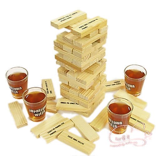 Jogo de beber adereços blocos de construção habilidades de combate Bar entretenimento ajuda empilhar jogo de beber alto