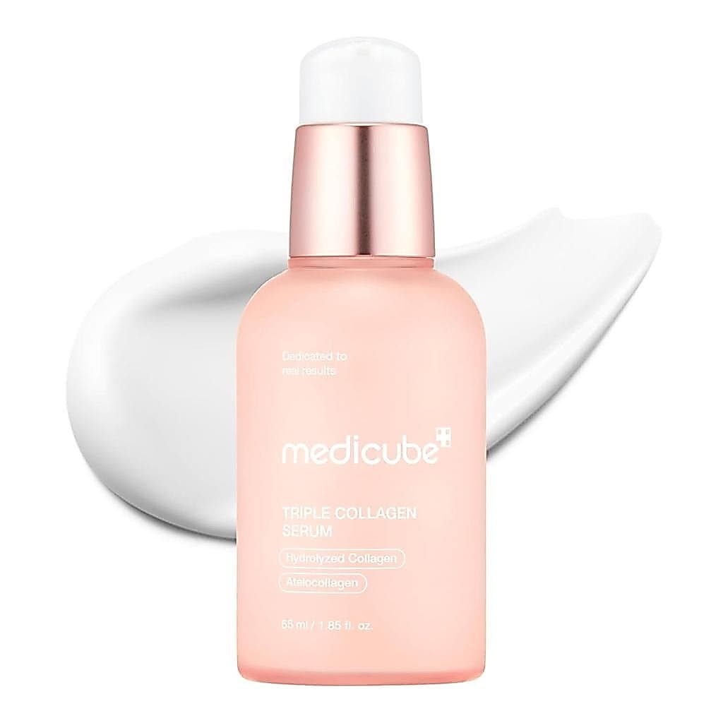 Sérum Triplo Colágeno Medicube 1.85 fl.oz - Nutre a sem brilho com Complexo de Triplo Colágeno - Sérum leve com Nia