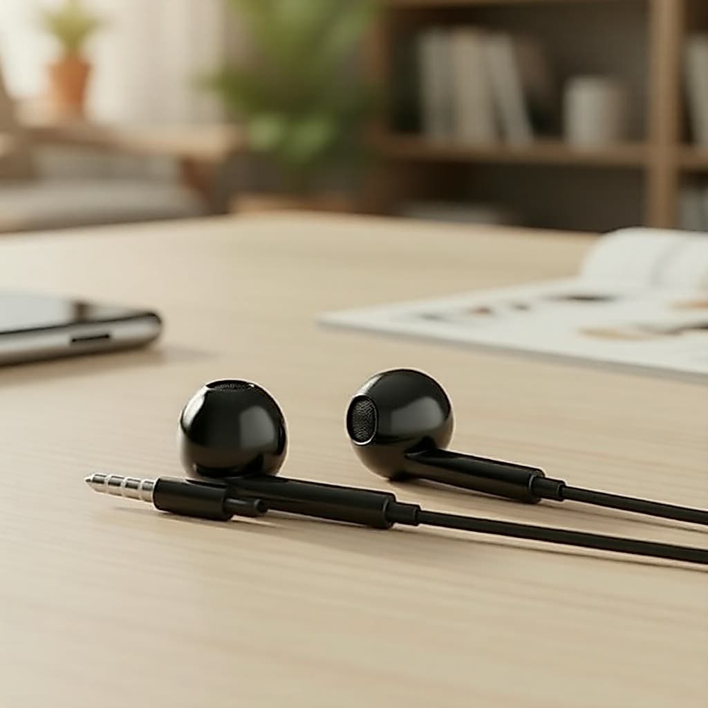 ESSAGER S320 Fones de Ouvido Intra-Auriculares com Fio, Drivers de Graves Hi-Fi com Microfone, Ideais para Música e