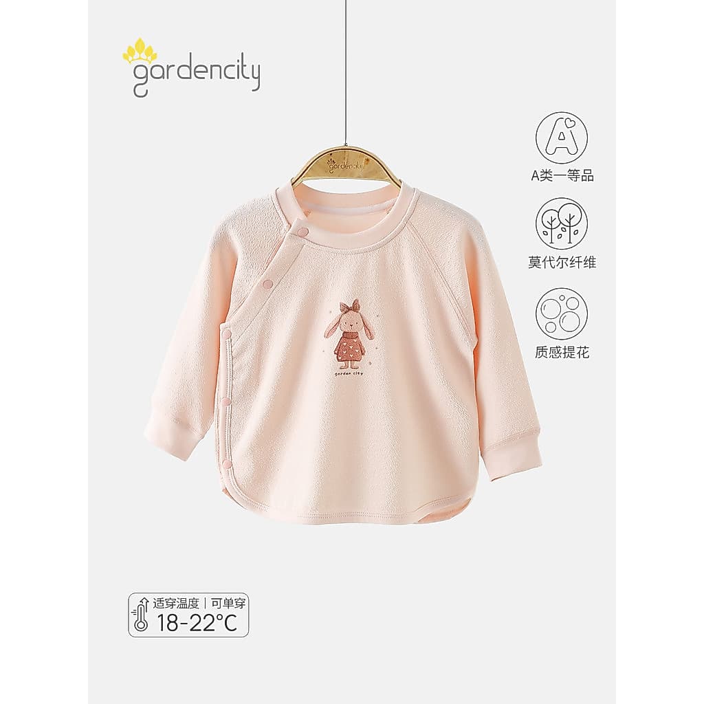Bebê Loungewear topo outono inverno Mo algodão confortável veludo pérola Jacquard pequeno mês de idade bebê fora do aber