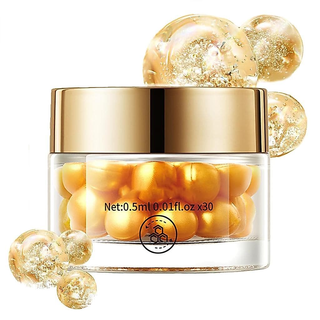 Cápsulas de Colágeno em Sérum, Essência Noturna Nutritiva Anti-Idade para Mulheres com Vitamina E, para uma Pele Facial