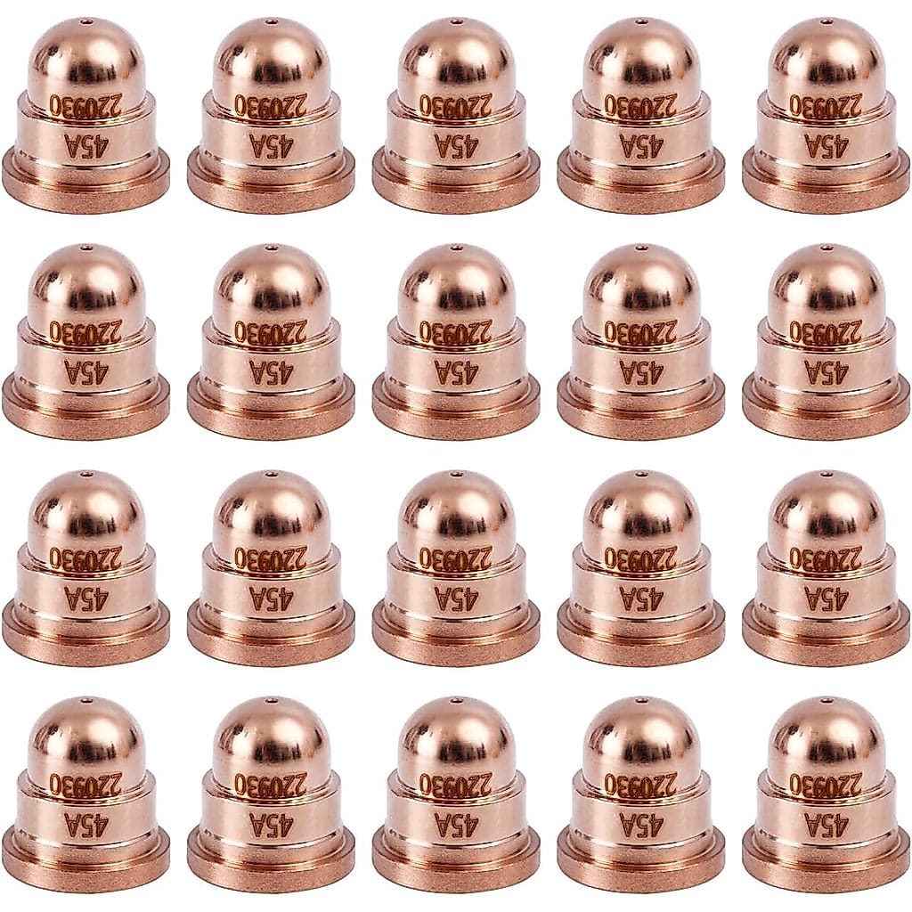 20 Peças Bico de Corte Fino 220930 45A Compatível com Hypertherm PMX 45XP/65/85/105 |   Consumíveis para Tocha de Corte