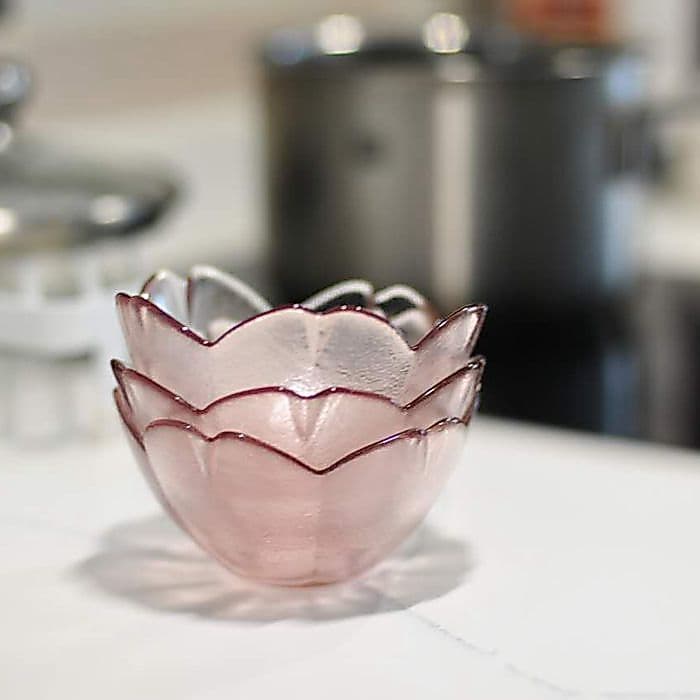 Cozinha japonesa prato pequeno Sakura pétala tempero prato de vidro pequena tigela rosa molho prato sobremesa tigela peq