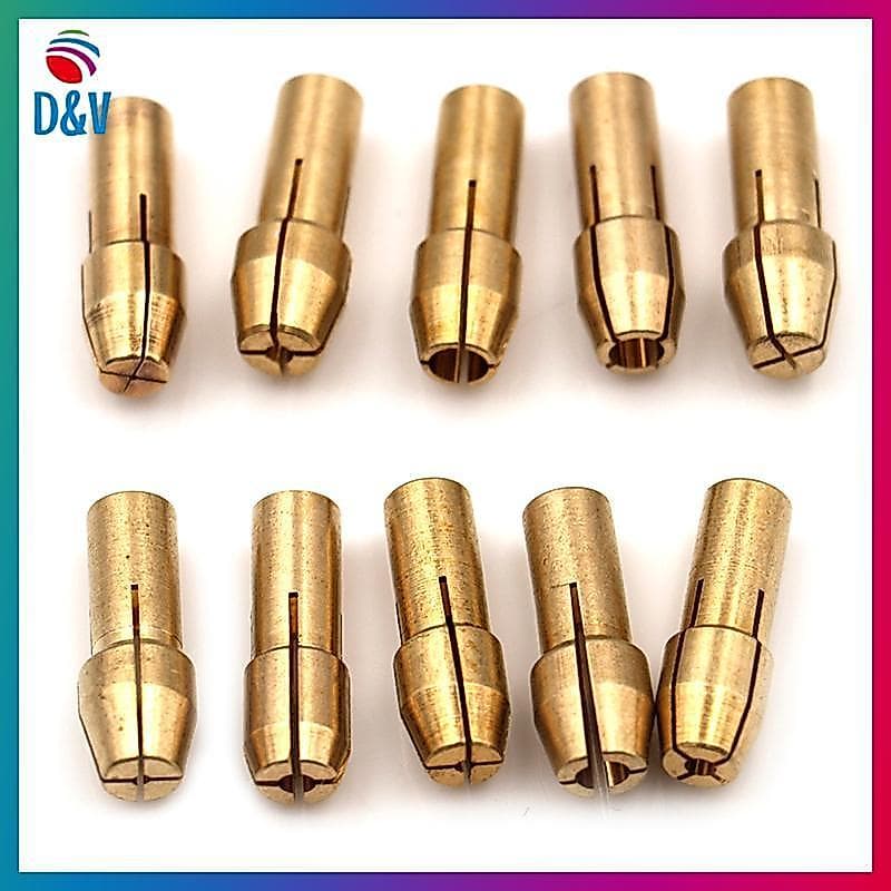 D & V 10 Unidades De Broca De Latão chu Pinça Haste De 0.5-3.2 Mm 4.8 Para Ferramenta Rotativa .