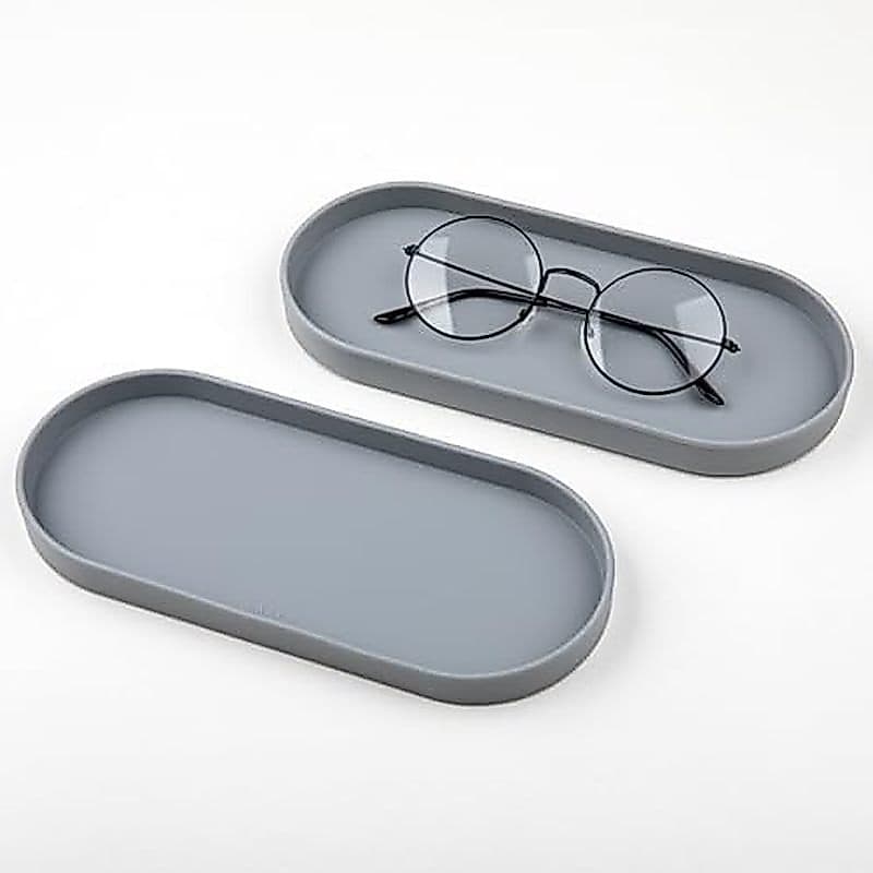 Bandeja De Silicone-Organizador De Vaidade Pequena-Suporte Para Descanso De Colher-Pia De Cozinha , Banheiro , Balcão Mo