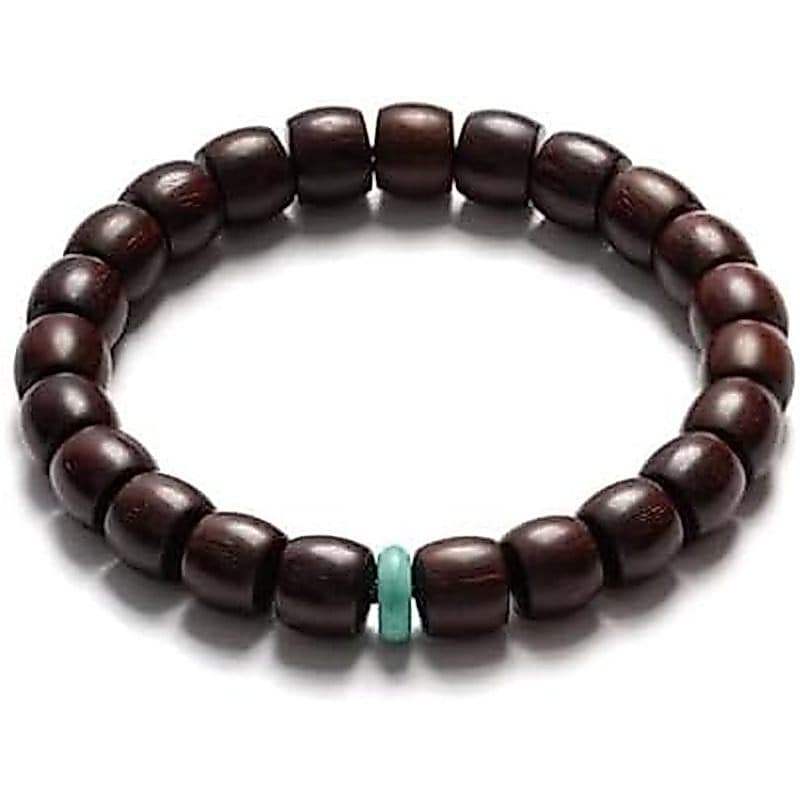 Pulseira De Sândalo Vermelho Natural Para Homens E Mulheres , Masculina Feita À Mão