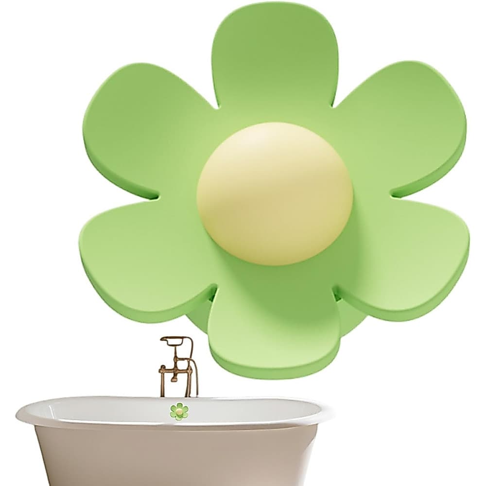 5 Peças De Capas De Drenagem De Silicone Florais-Rolhas De Banheira Fofas Para Crianças , Pia Universal E Plugues Piso