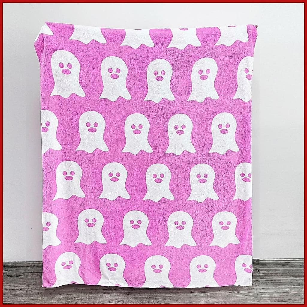 Cobertor De Halloween Fantasma Flanela Macio Dupla Face Assustador Decoração De Casa 57x65 Polegadas Outono Quarto Lance
