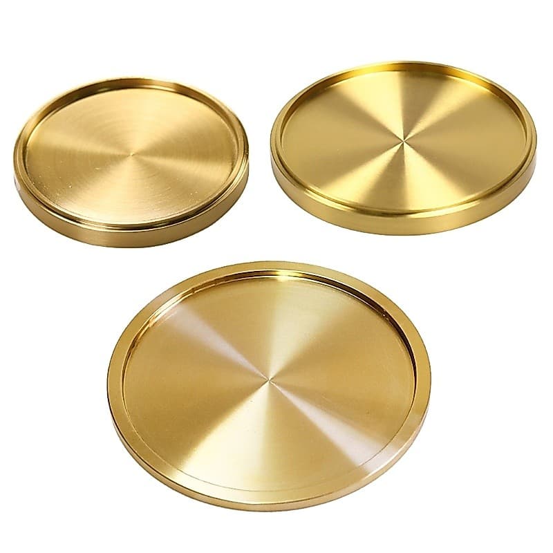 YU Coaster Cup Mats Protegem Tapetes Resistentes Ao Calor Bandeja De Copos Redondos De Cobre