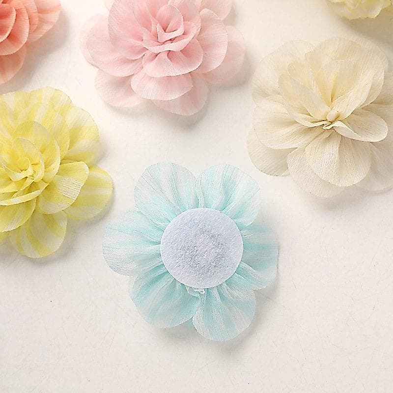 Primavera verão novo estilo fada enrolado à mão flor Chiffon flor sapatos flor corda de cabelo cocar Corsage colar flor