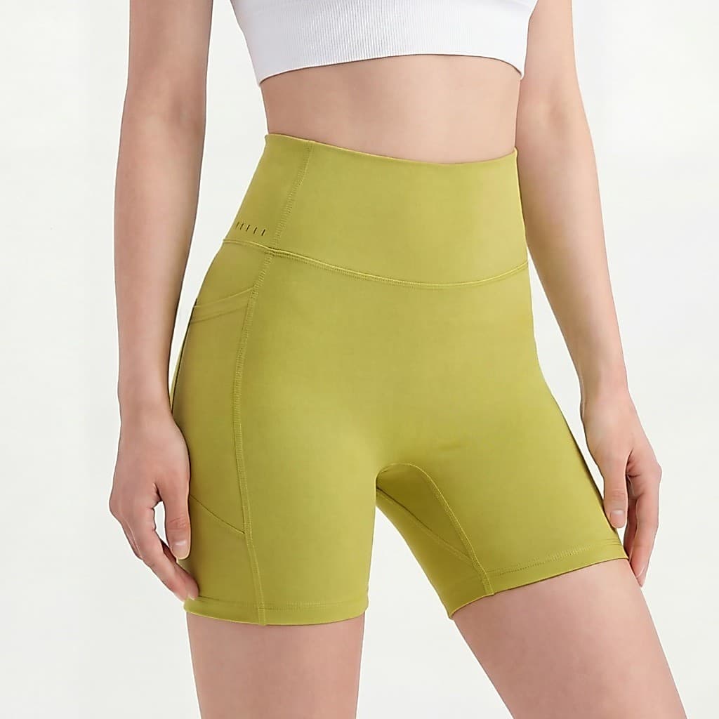 Novo produto quarto calças de Yoga sem linha embaraçosa cintura alta pêssego Hip Lift exterior Wear ciclismo Fitness cor