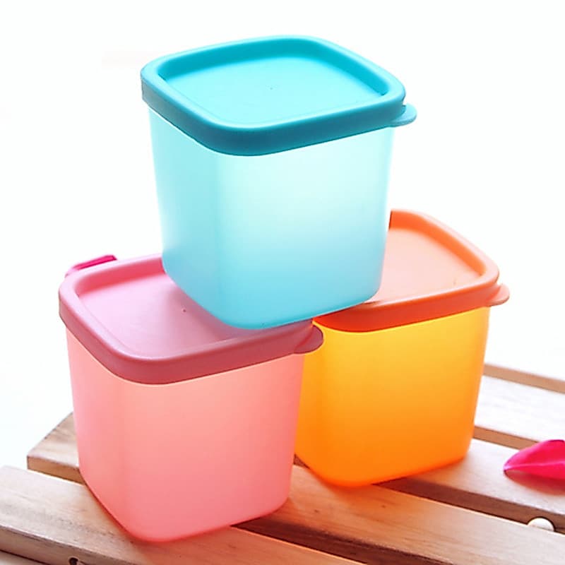 Alta qualidade doce cor Mini pequena caixa de manutenção fresca alimentos selado Jar geladeira microondas armazenamento