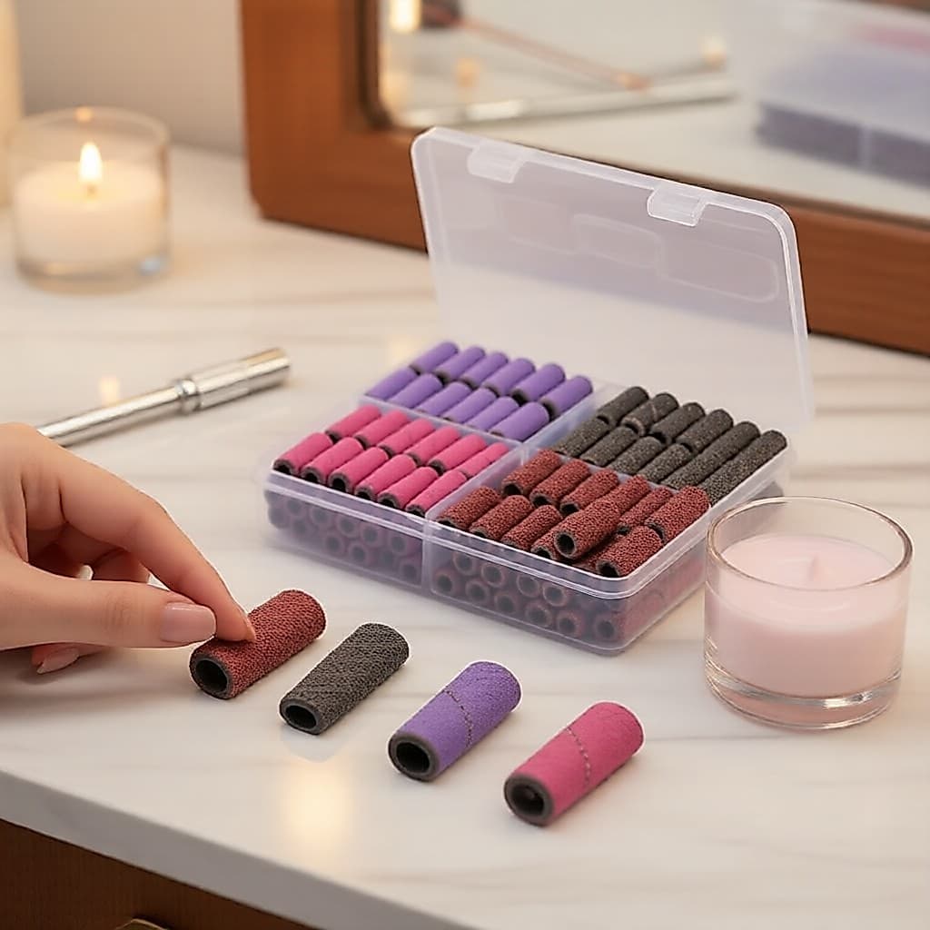 Kit de Acessórios para Lixa Elétrica: 100+1PC Mini Lixas de 4 Granulações + Haste 3mm