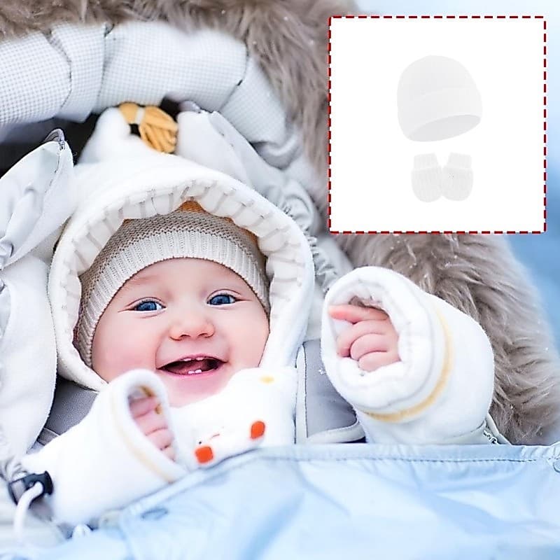 lead Luvas De Chapéu De Bebê Infantil Resistentes A Arranhões Conjunto Essencial Para Calor De Outono E Inverno