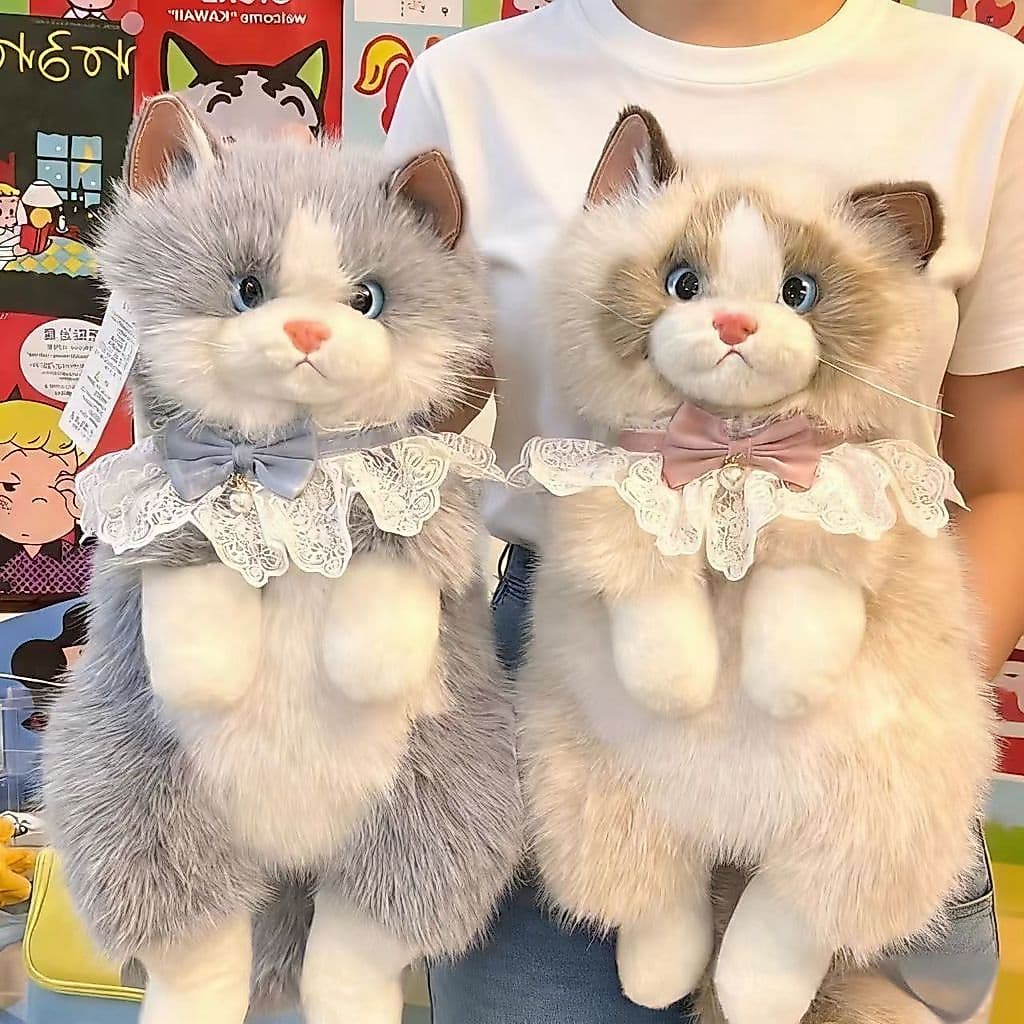 Pode latir, simulação gato boneca gatinho Muppet boneca brinquedo de pelúcia mochila presente aniversário crianças menin