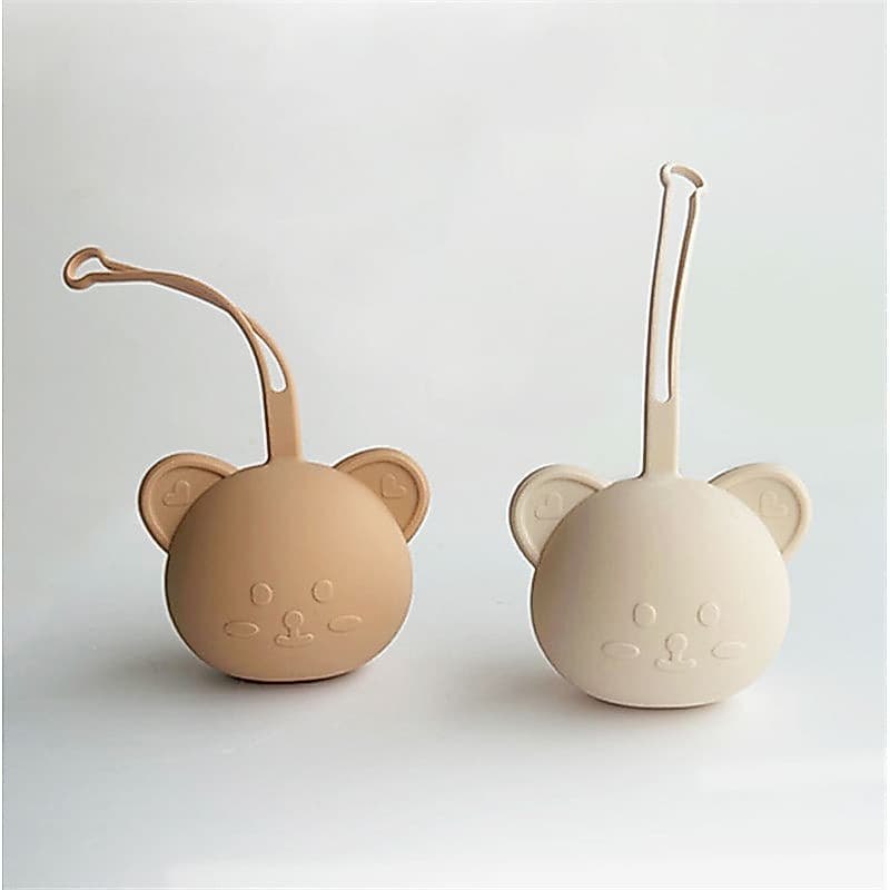 Coreia coreia caixa de chupeta de bebê carrinho de bebê cordão mamãe saco pingente urso Silicone chupeta caixa de armaze