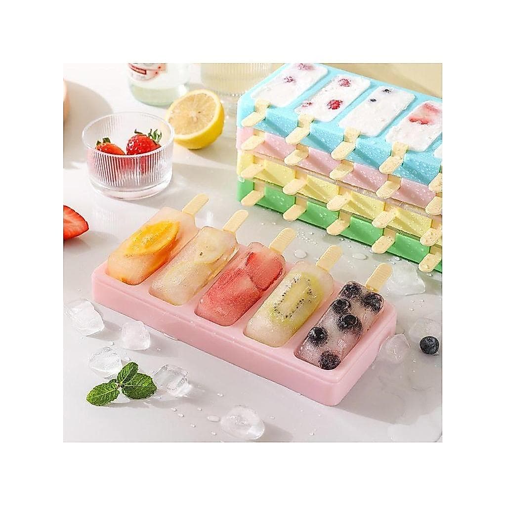 Comida caseira caixa de gelo moedor sorvete molde doméstico picolé sorvete sorvete congelado cubo de gelo bandeja de gel