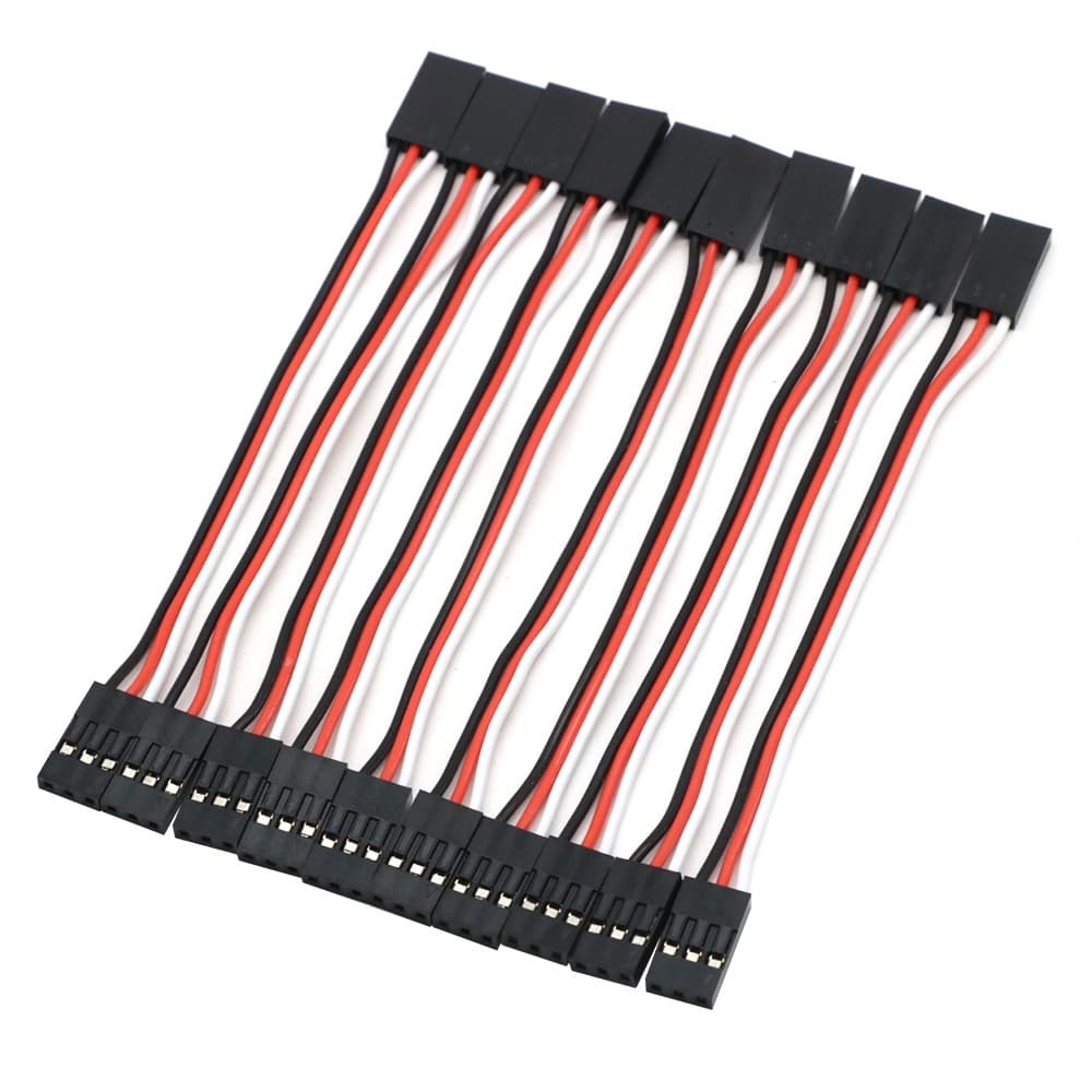 10 Pcs 100mm 150MM 200MM 300MM 500MM Servo Extensão Cabo Macho Para JR Plug Chumbo De Fio 10 Cm