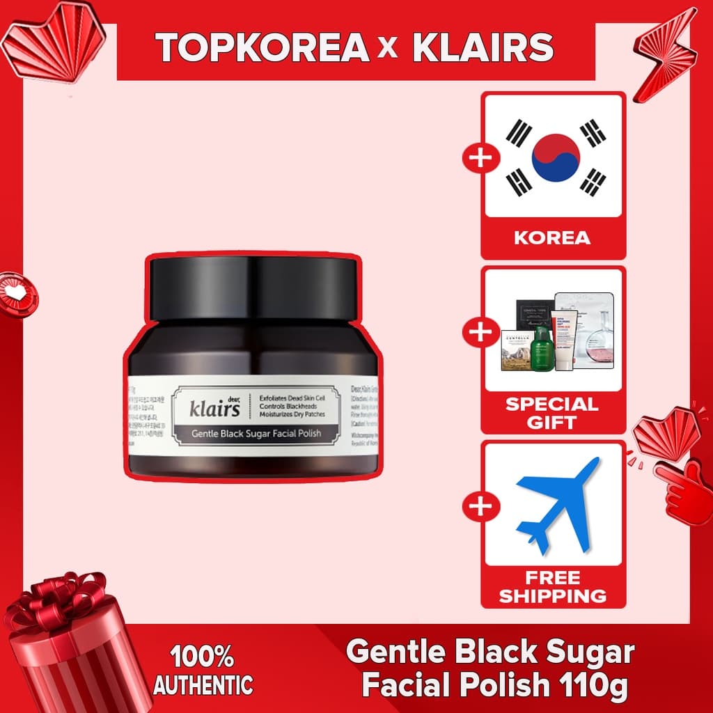 ★ Klairs Esmalte Facial Suave Com Açúcar Preto 110g/TOPKOREA/Envio Da Coreia