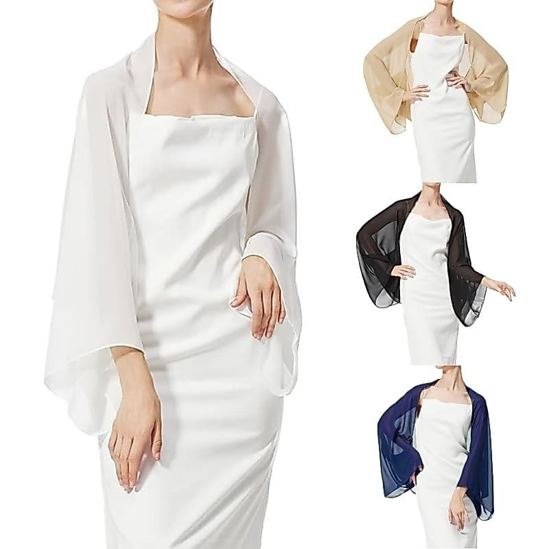 GODD Respirável Manga Oversized Encolher Cor Sólida Chiffon Tecido Cardigan Envoltório De Ombro Para Bloqueio Solar Desg