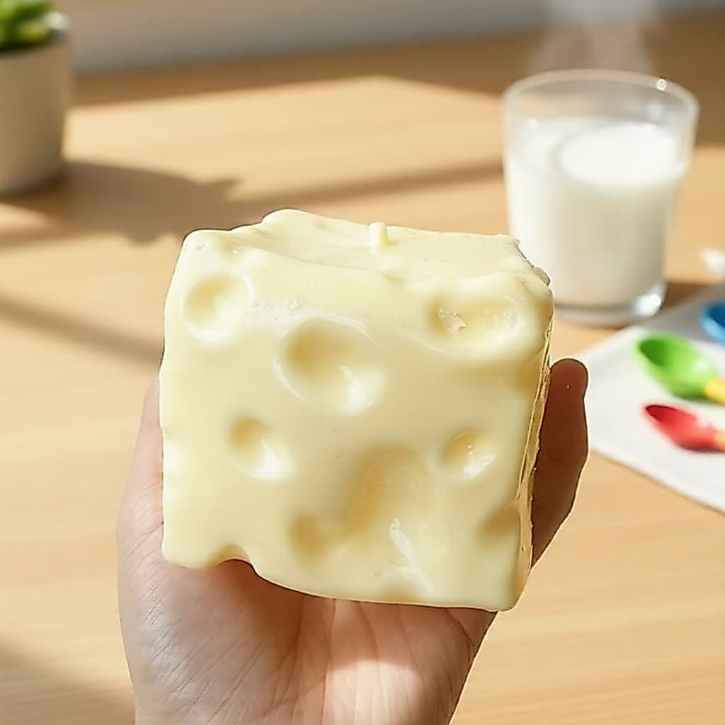 Bola sensorial de queijo de grandes dimensões, brinquedo antiestresse que muda de forma, brinquedo ASMR anti-ansiedade,