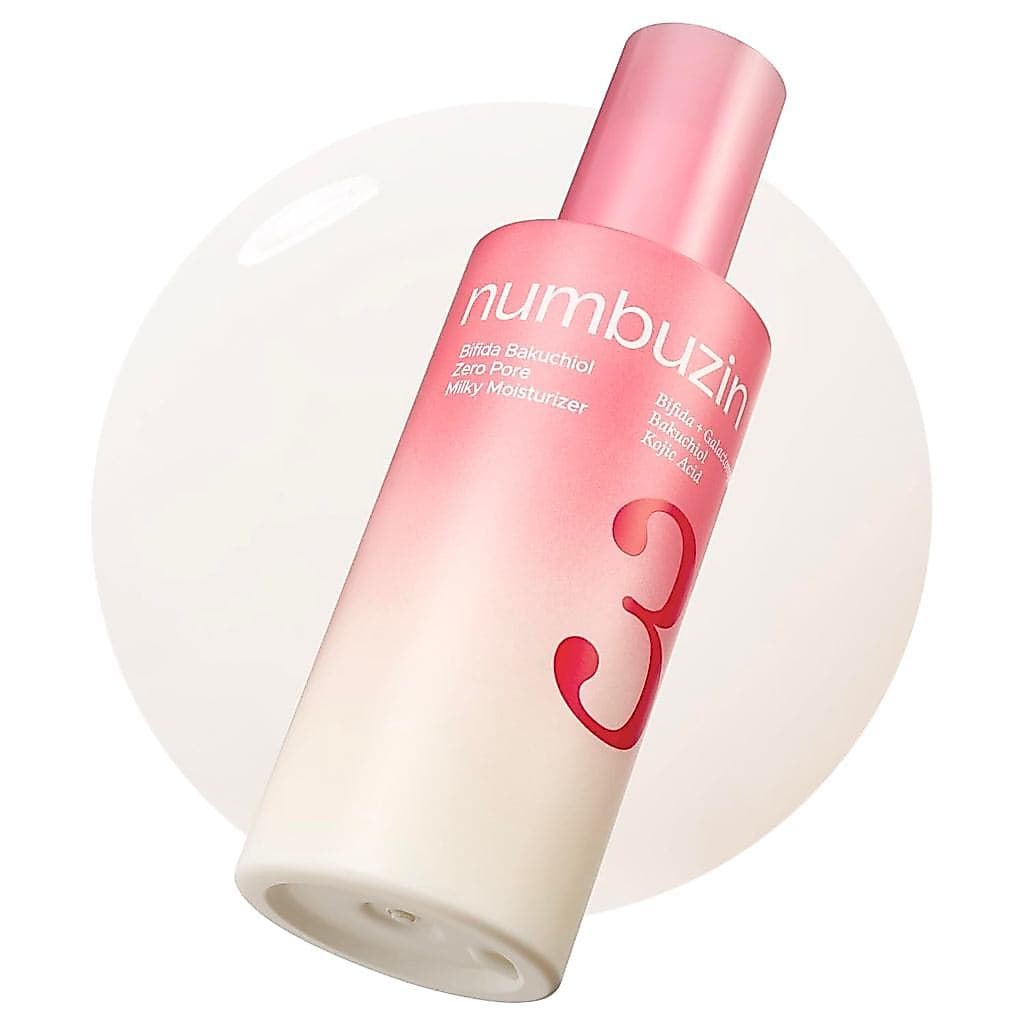 numbuzin No.3 Bifida Bakuchiol Zero Pore Milky Moisturizer - Hidratante Leitoso para Refinamento de Poros e Suavização d