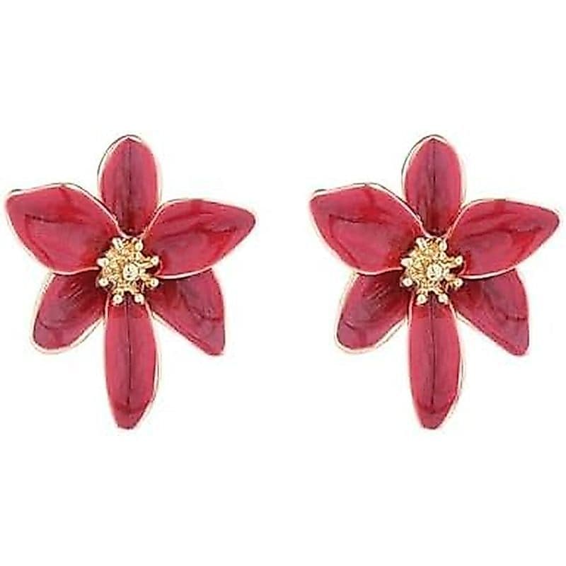 3.7 * 3cm Flor Brincos Banquete Uso Diário Acessórios De Orelha